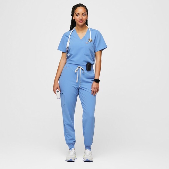 Figs Pants - Figs Ceil Blue Scrub Set